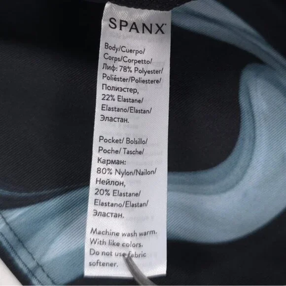 NWT SPANX Booty Boost 7/8 Printed Marble Leggings 50244R Marbled Size 2X